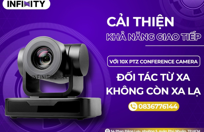 CẢI THIỆN KHẢ NĂNG GIAO TIẾP VỚI 10X PTZ CONFERENCE CAMERA: ĐỐI TÁC TỪ XA KHÔNG CÒN XA LẠ